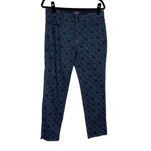 NYDJ Floral High Rise Skinny Ankle Denim Jeans - Women’s 12